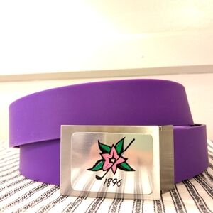 Clazic Purple Golf‎ Belt Silicone with Floral Buckle